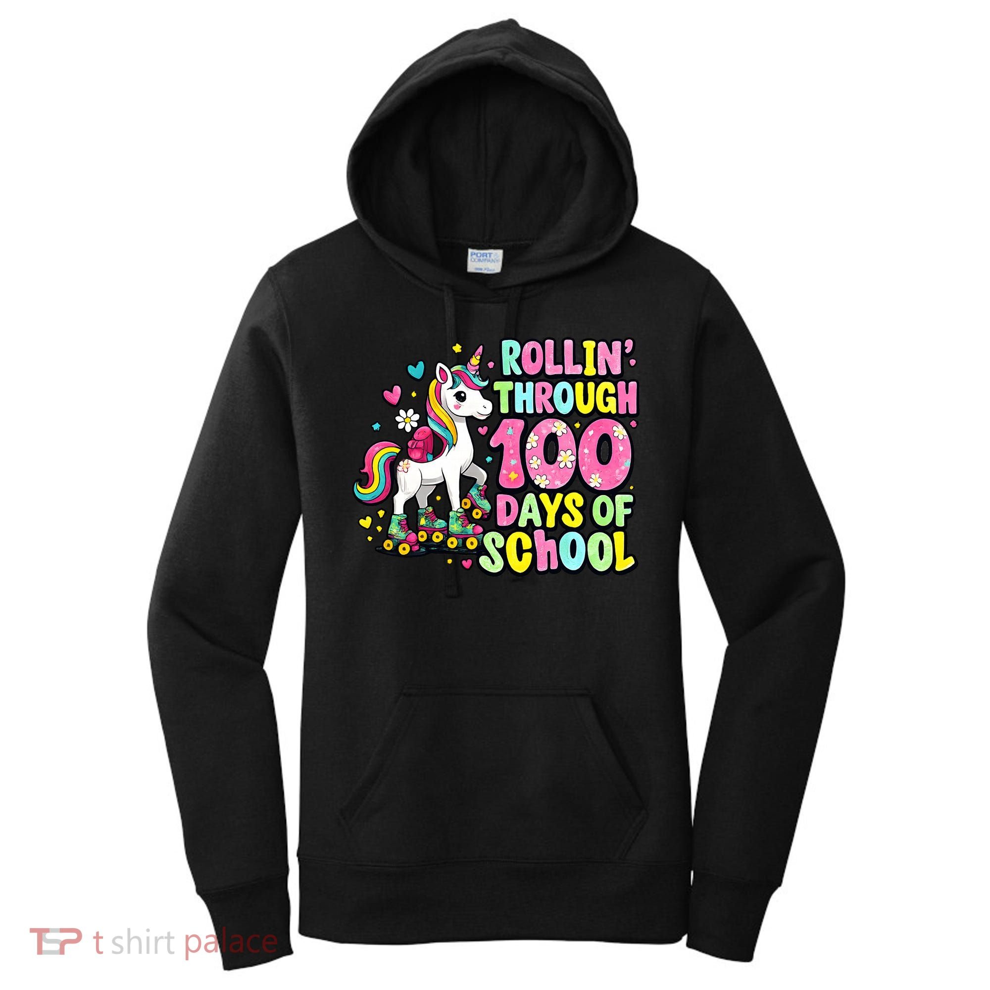 100 Days Of School Unicorn 100th Day Smarter Teacher Students Women's Hoodie