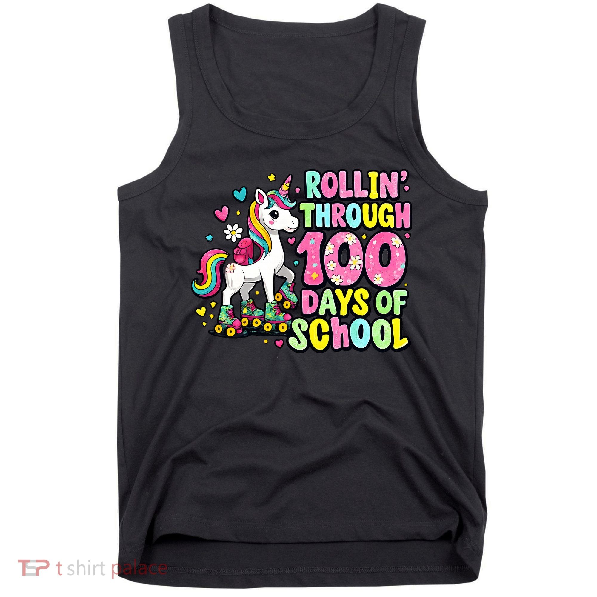100 Days Of School Unicorn 100th Day Smarter Teacher Students Tank Top