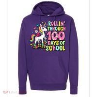 100 Days Of School Unicorn 100th Day Smarter Teacher Students Hoodie thumb 0
