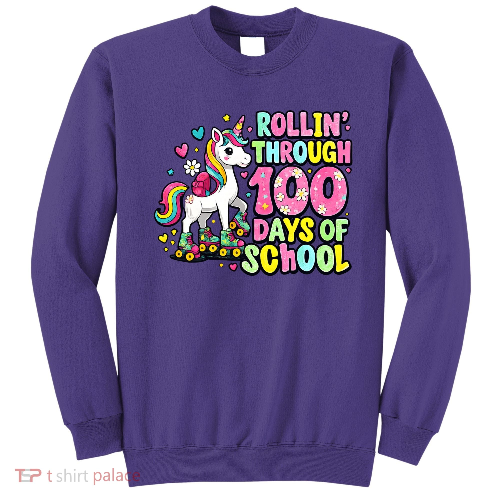 100 Days Of School Unicorn 100th Day Smarter Teacher Students Sweatshirt