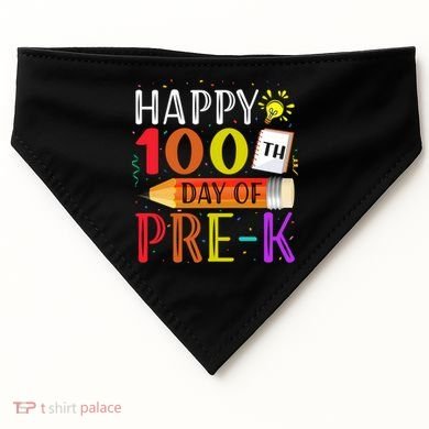 100 Days Of School Teacher Student 100th Day Pregiftk Gift USA-Made Doggie Bandana