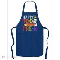 100 Days Of School Teacher Student 100th Day Pregiftk Gift Apron thumb 0