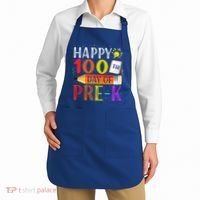 100 Days Of School Teacher Student 100th Day Pregiftk Gift Apron thumb 2