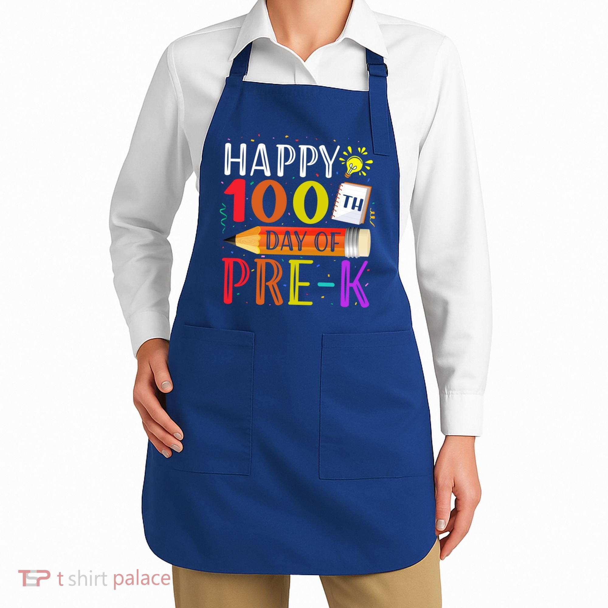 100 Days Of School Teacher Student 100th Day Pregiftk Gift Apron