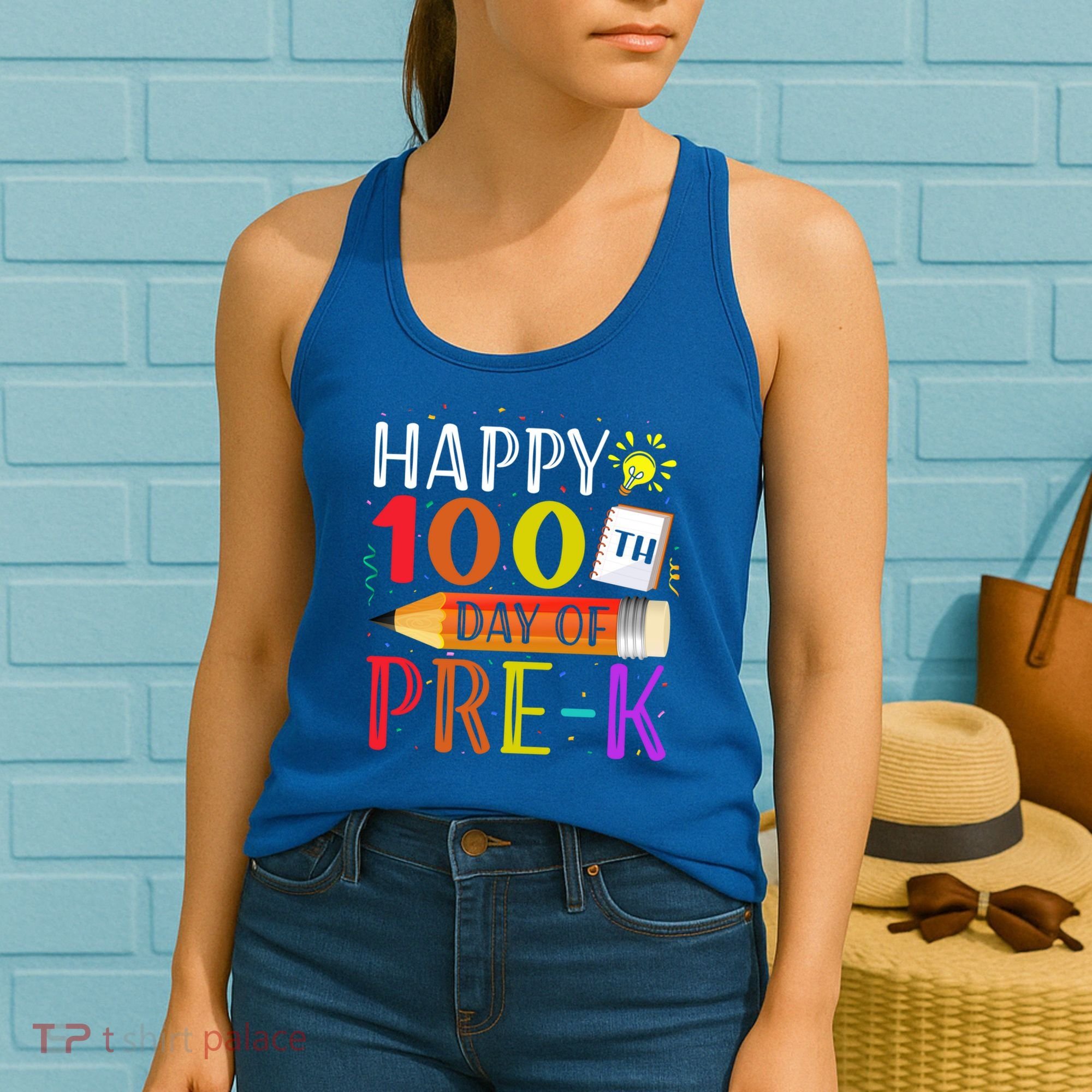 100 Days Of School Teacher Student 100th Day Pregiftk Gift Women's Tank Top