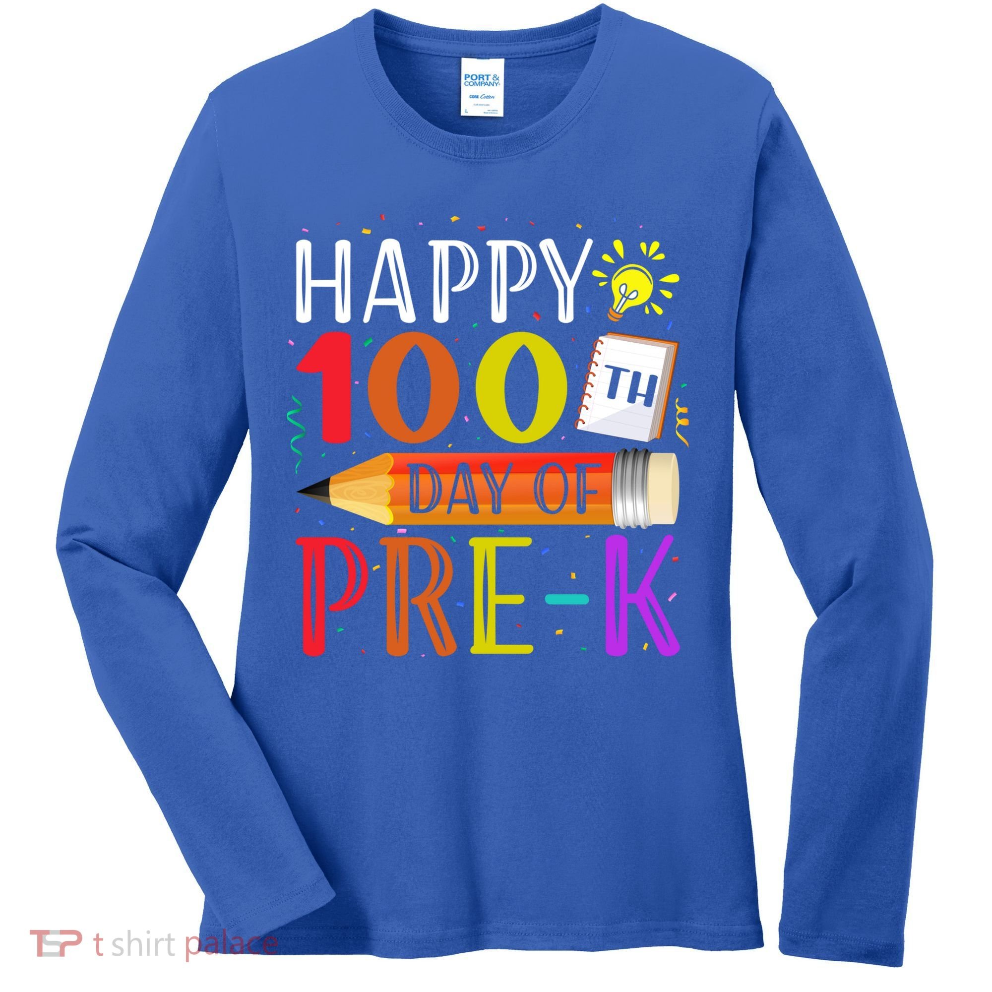 100 Days Of School Teacher Student 100th Day Pregiftk Gift Women's Long Sleeve Shirt