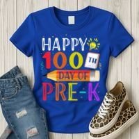 100 Days Of School Teacher Student 100th Day Pregiftk Gift Women's T-Shirt thumb 3