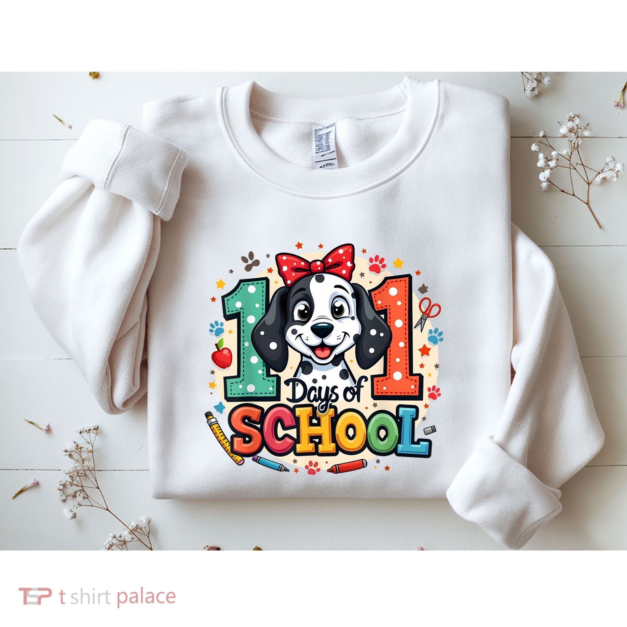 101 Days Of School 100 Days Of School Funny Cute Dogs Sweatshirt