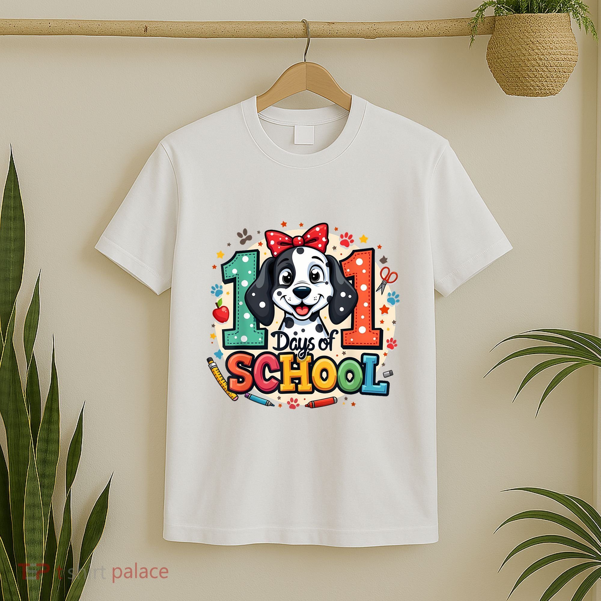101 Days Of School 100 Days Of School Funny Cute Dogs T-Shirt