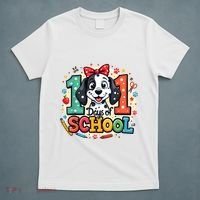101 Days Of School 100 Days Of School Funny Cute Dogs T-Shirt thumb 5
