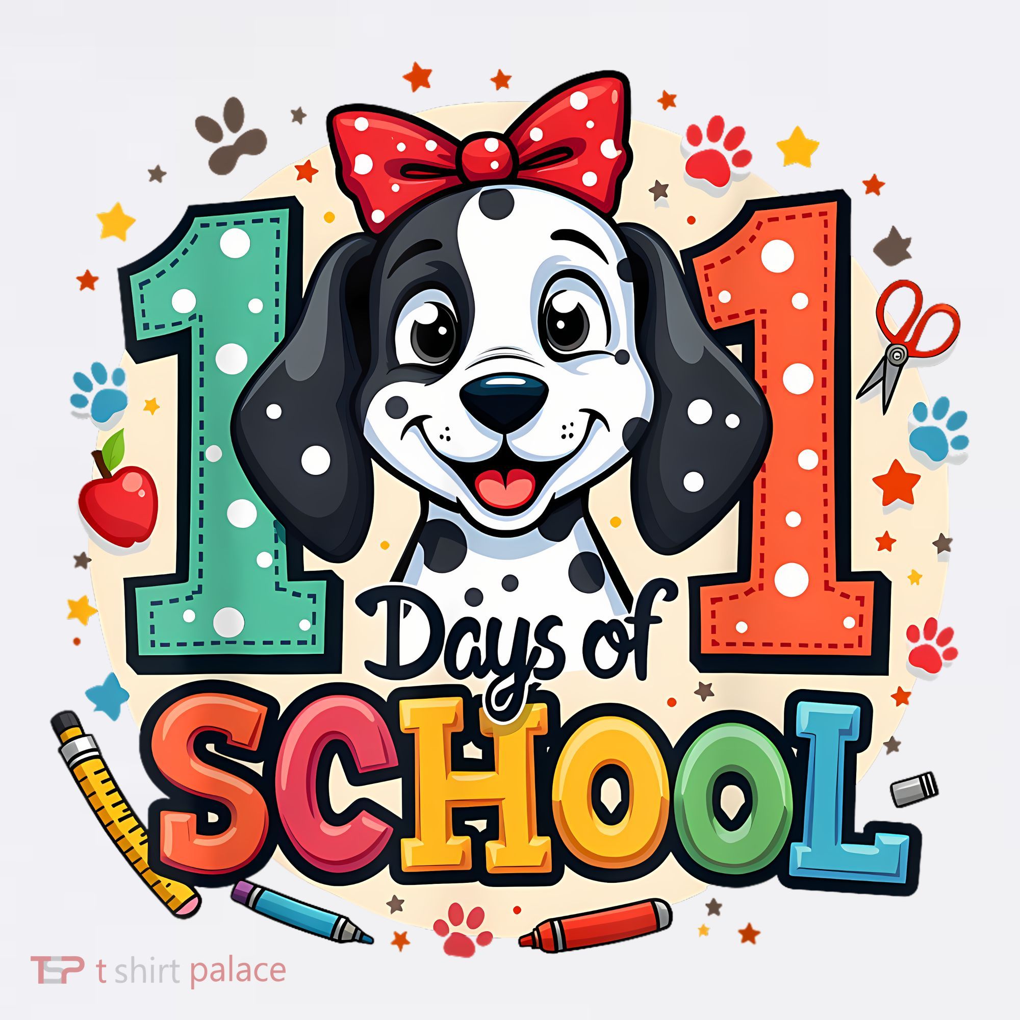 101 Days Of School 100 Days Of School Funny Cute Dogs Women's Tank Top