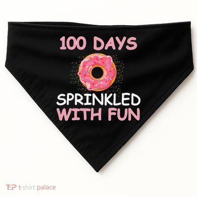 100th Day Of School USA-Made Doggie Bandana