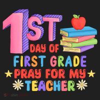 1st Day Of First Grade Pray For My Teacher Beanie thumb 2