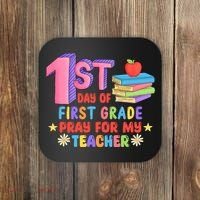 1st Day Of First Grade Pray For My Teacher Coaster thumb 0