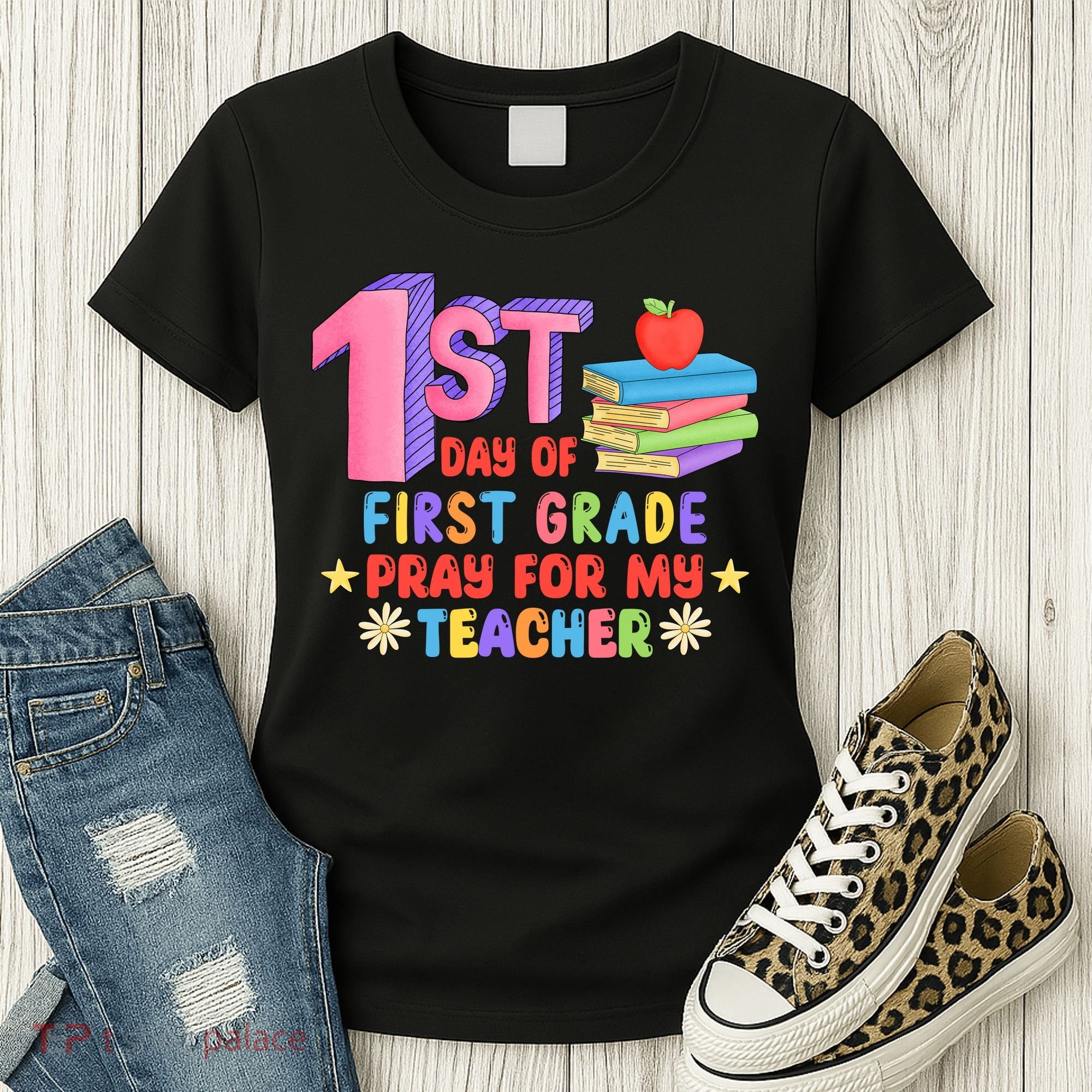 1st Day Of First Grade Pray For My Teacher Women's T-Shirt