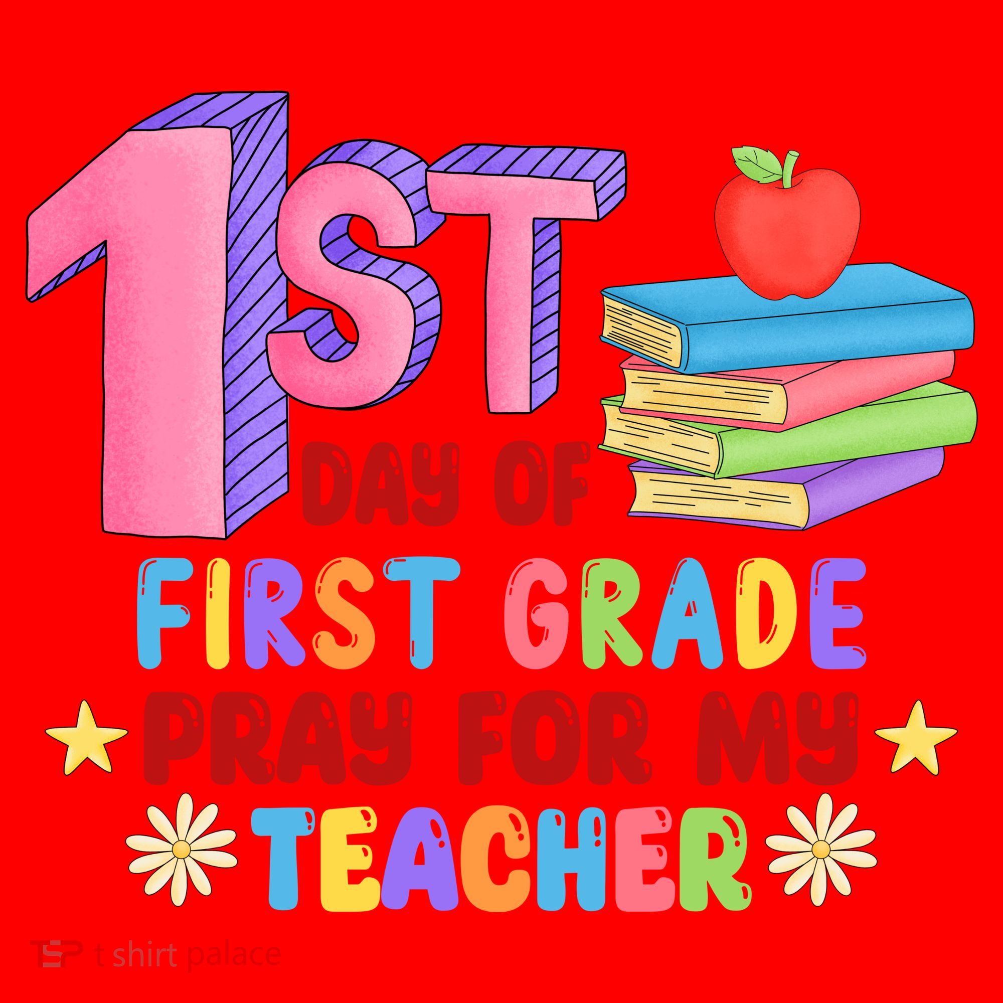 1st Day Of First Grade Pray For My Teacher Santa Hat