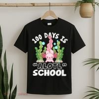 100th Day Of School 100 Days Is Alotl School Axolotl T-Shirt thumb 2