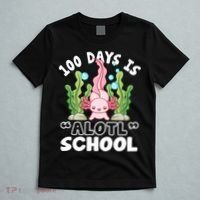 100th Day Of School 100 Days Is Alotl School Axolotl T-Shirt thumb 5