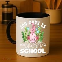 100th Day Of School 100 Days Is Alotl School Axolotl Coffee Mug thumb 4
