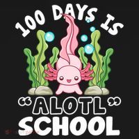 100th Day Of School 100 Days Is Alotl School Axolotl Women's Tank Top thumb 5