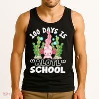 100th Day Of School 100 Days Is Alotl School Axolotl Tank Top thumb 3
