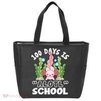 100th Day Of School 100 Days Is Alotl School Axolotl Tote Bag thumb 0