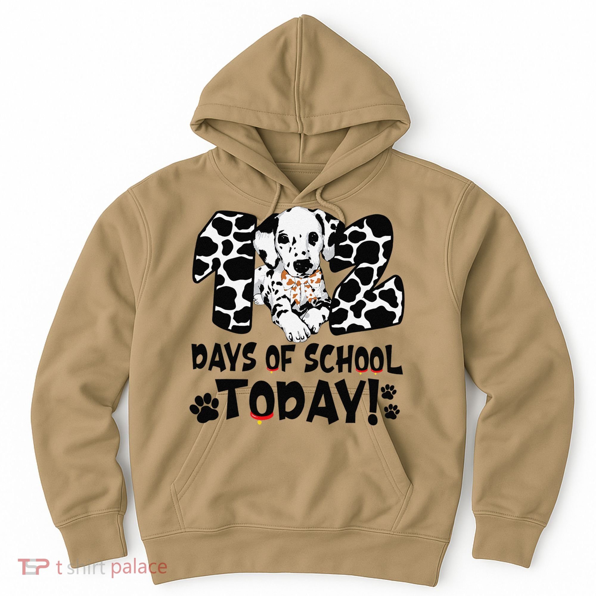 102 Days Of School Today Dalmatian Dog Funny 100th Day Hoodie