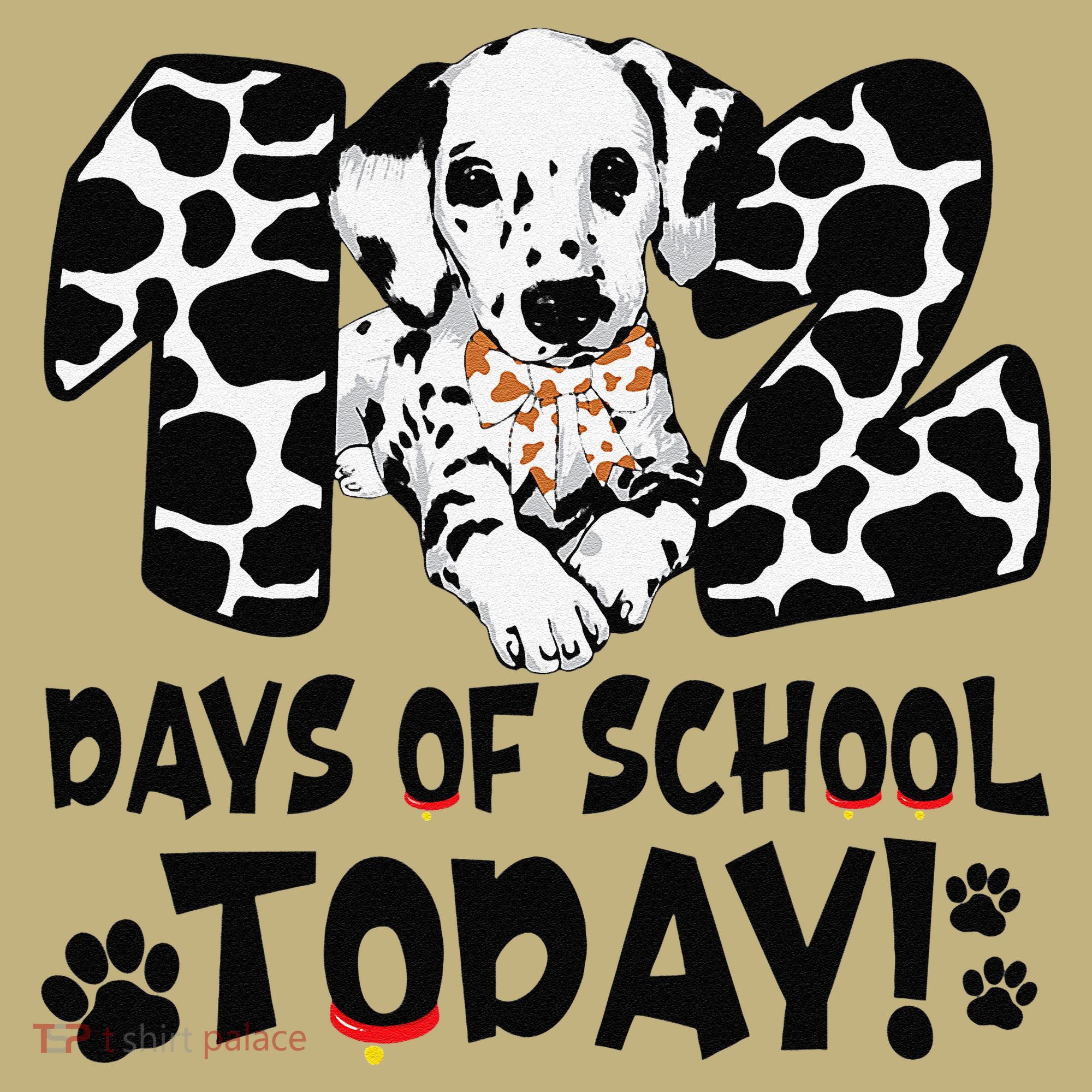 102 Days Of School Today Dalmatian Dog Funny 100th Day Long Sleeve Shirt