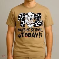 102 Days Of School Today Dalmatian Dog Funny 100th Day T-Shirt thumb 3