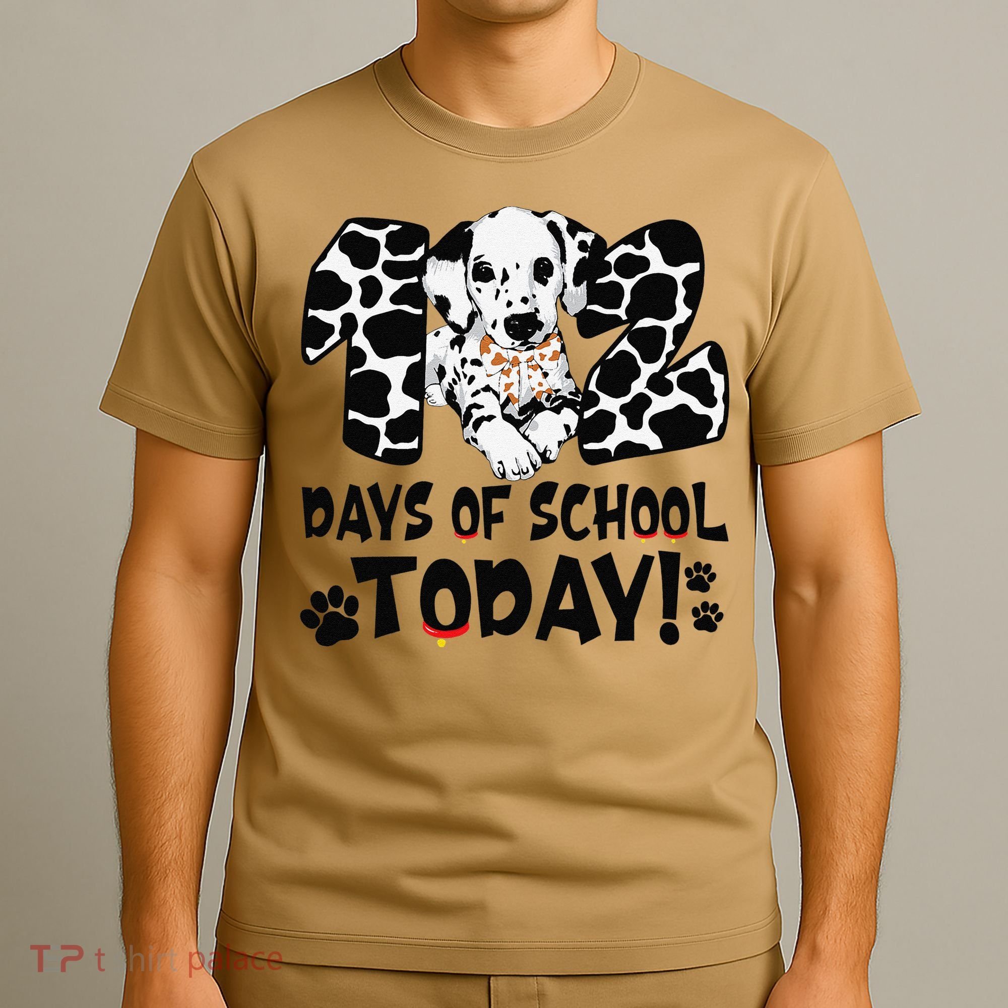 102 Days Of School Today Dalmatian Dog Funny 100th Day T-Shirt