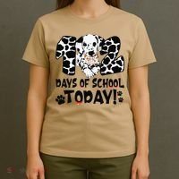 102 Days Of School Today Dalmatian Dog Funny 100th Day T-Shirt thumb 4