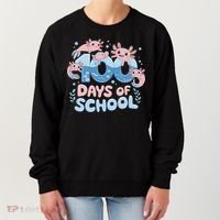 100 Days Of School Axolotl Teacher Women's Sweatshirt thumb 0