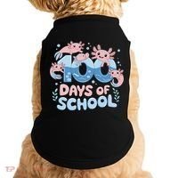 100 Days Of School Axolotl Teacher Doggie Tank thumb 0