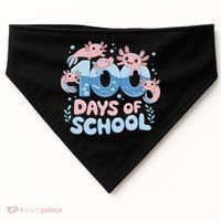 100 Days Of School Axolotl Teacher USA-Made Doggie Bandana thumb 0