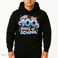100 Days Of School Axolotl Teacher Hoodie thumb 2