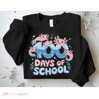 100 Days Of School Axolotl Teacher Sweatshirt thumb 2
