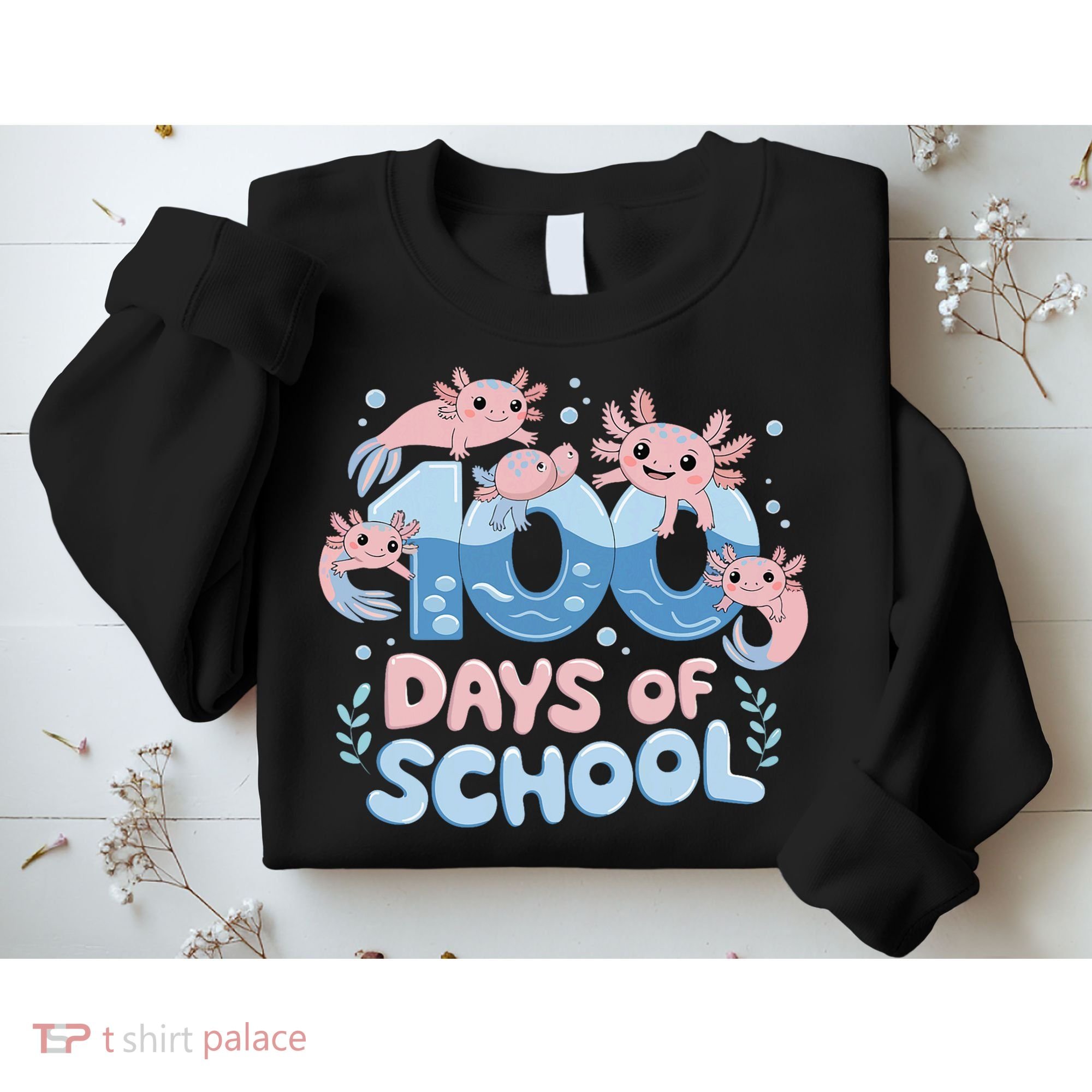 100 Days Of School Axolotl Teacher Sweatshirt