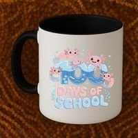 100 Days Of School Axolotl Teacher Coffee Mug thumb 2