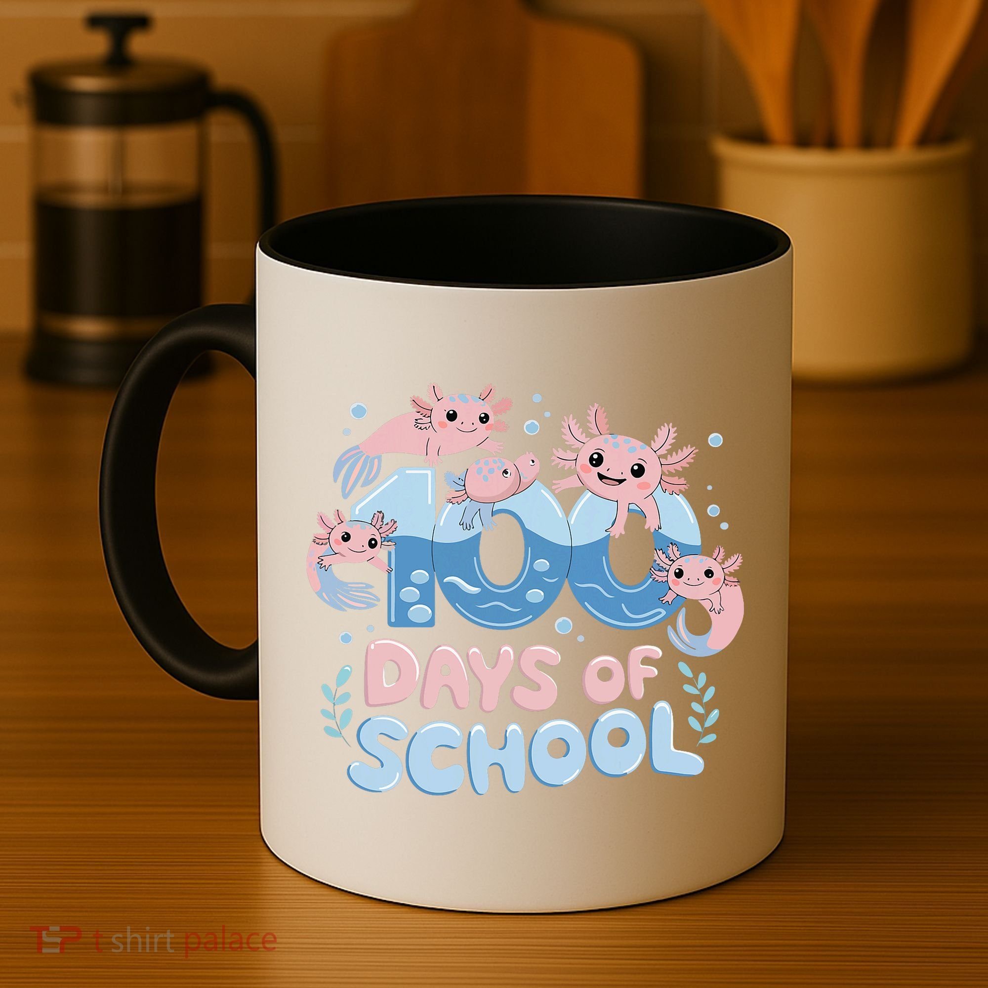 100 Days Of School Axolotl Teacher Coffee Mug