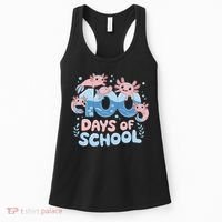 100 Days Of School Axolotl Teacher Women's Tank Top thumb 0