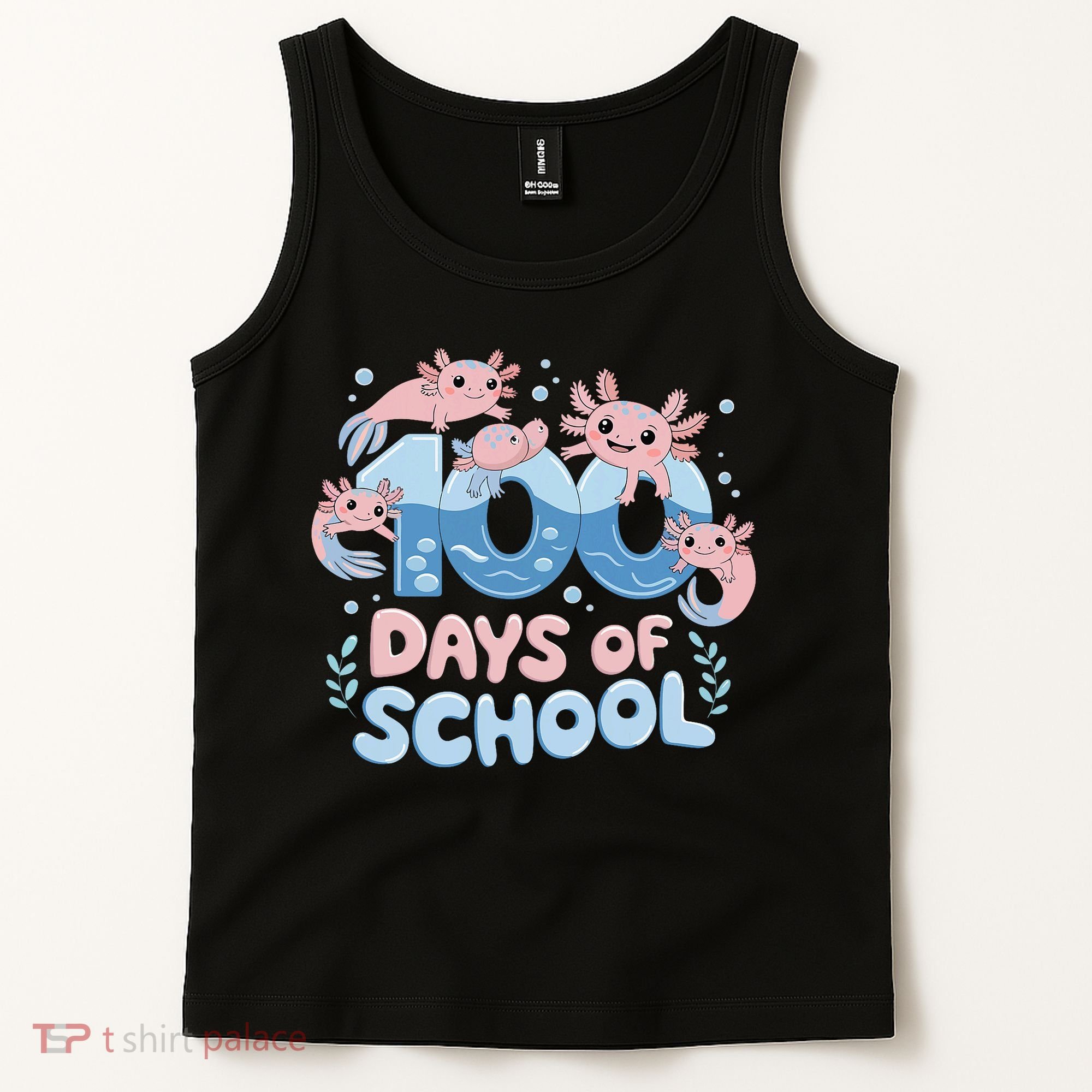 100 Days Of School Axolotl Teacher Tank Top
