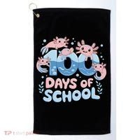 100 Days Of School Axolotl Teacher Golf Towel thumb 0