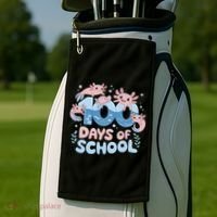 100 Days Of School Axolotl Teacher Golf Towel thumb 2