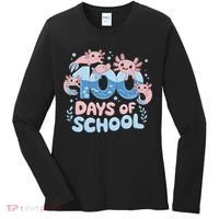100 Days Of School Axolotl Teacher Women's Long Sleeve Shirt thumb 0
