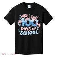 100 Days Of School Axolotl Teacher Kids T-Shirt thumb 0