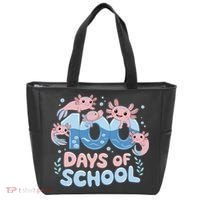 100 Days Of School Axolotl Teacher Tote Bag thumb 0
