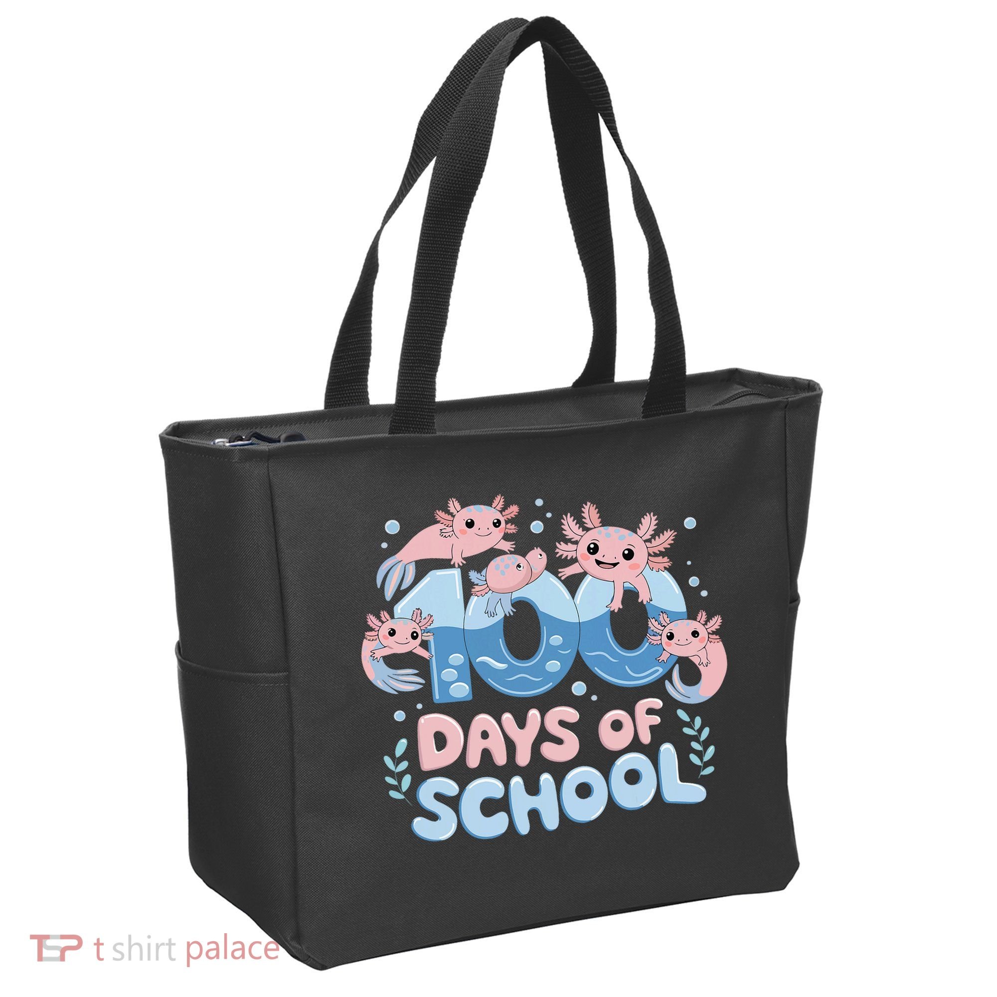 100 Days Of School Axolotl Teacher Tote Bag