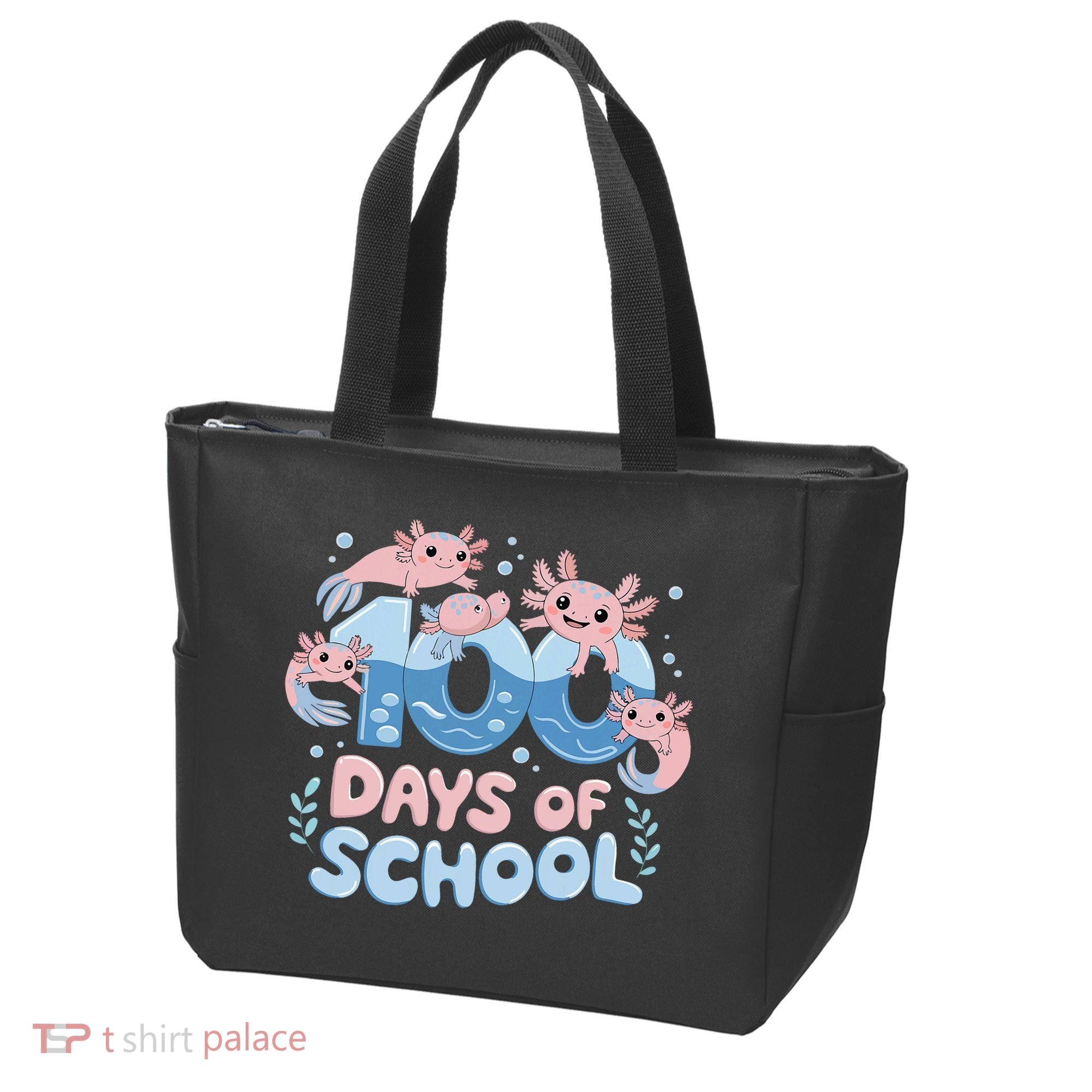 100 Days Of School Axolotl Teacher Tote Bag