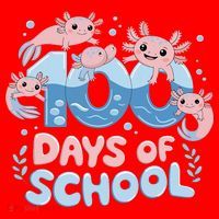 100 Days Of School Axolotl Teacher Santa Hat thumb 1
