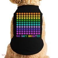 100 Days Of School Brighter Rainbow Star Doggie Tank thumb 0
